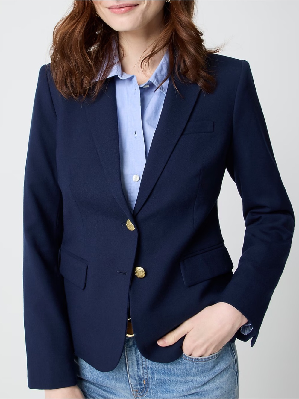 J. Crew Factory Navy Blue Schoolboy Blazer Jacket Plus 20 NEW